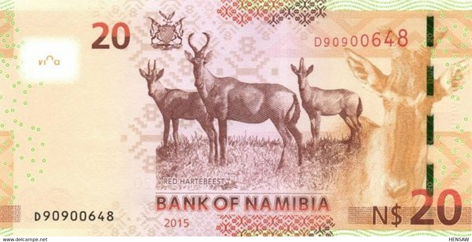 NAMIBIA 20 DOLLARS P 17a 2015 UNC SC NUEVO - Namibia