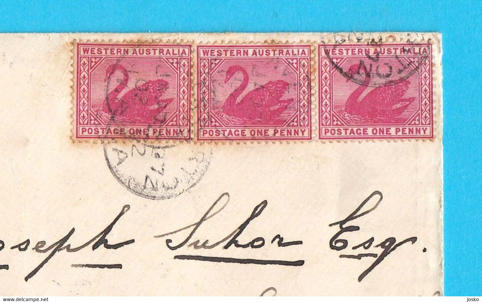 FIMISTON - KALGOORLIE (Western Australia) Letter 1902 Sent Mr A. Viscovich Proprietor Of California Cafe (Boulder Block) - Cartas & Documentos