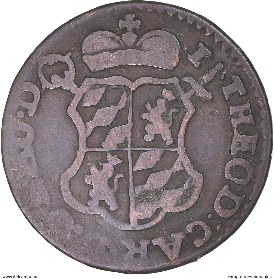 Monnaie, Liège, John Theodore, Liard, 1752, Liege, TB+, Cuivre, KM:155 - Andere & Zonder Classificatie