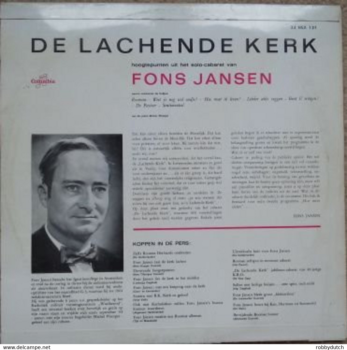 * LP *  FONS JANSEN - DE LACHENDE KERK (Holland 1965 EX) - Humour, Cabaret