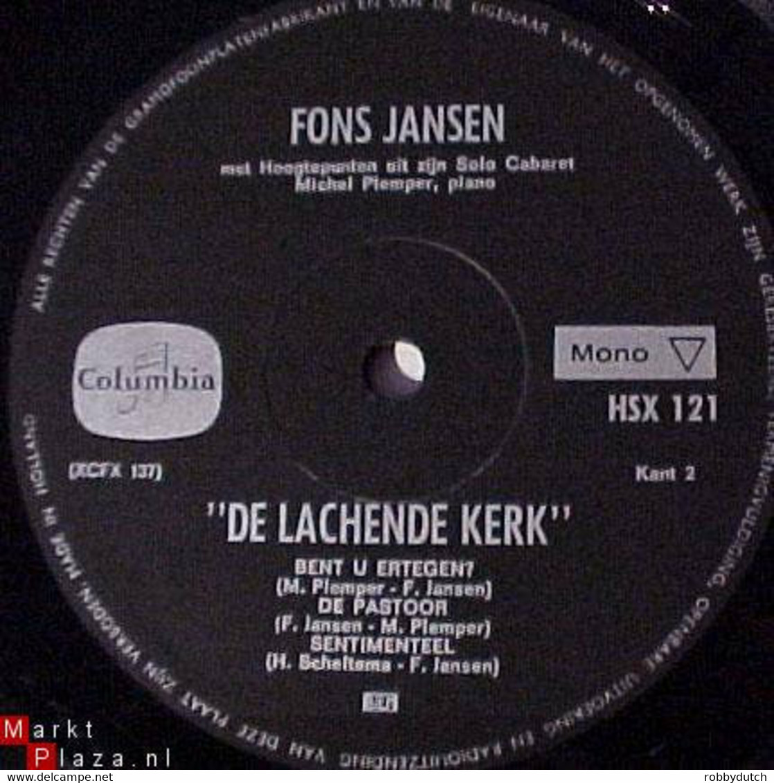 * LP *  FONS JANSEN - DE LACHENDE KERK (Holland 1965 EX) - Humor, Cabaret