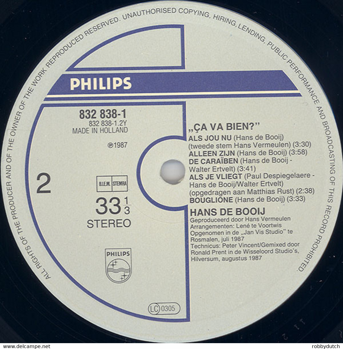 * LP *  HANS DE BOOY - CA VA BIEN? (Holland 1987 EX!!) (Hans De Booij) - Andere - Nederlandstalig