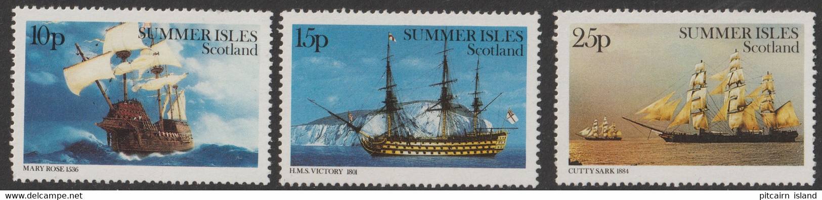 Engeland  Summer Isles 1982  Ships MNH - Cinderella