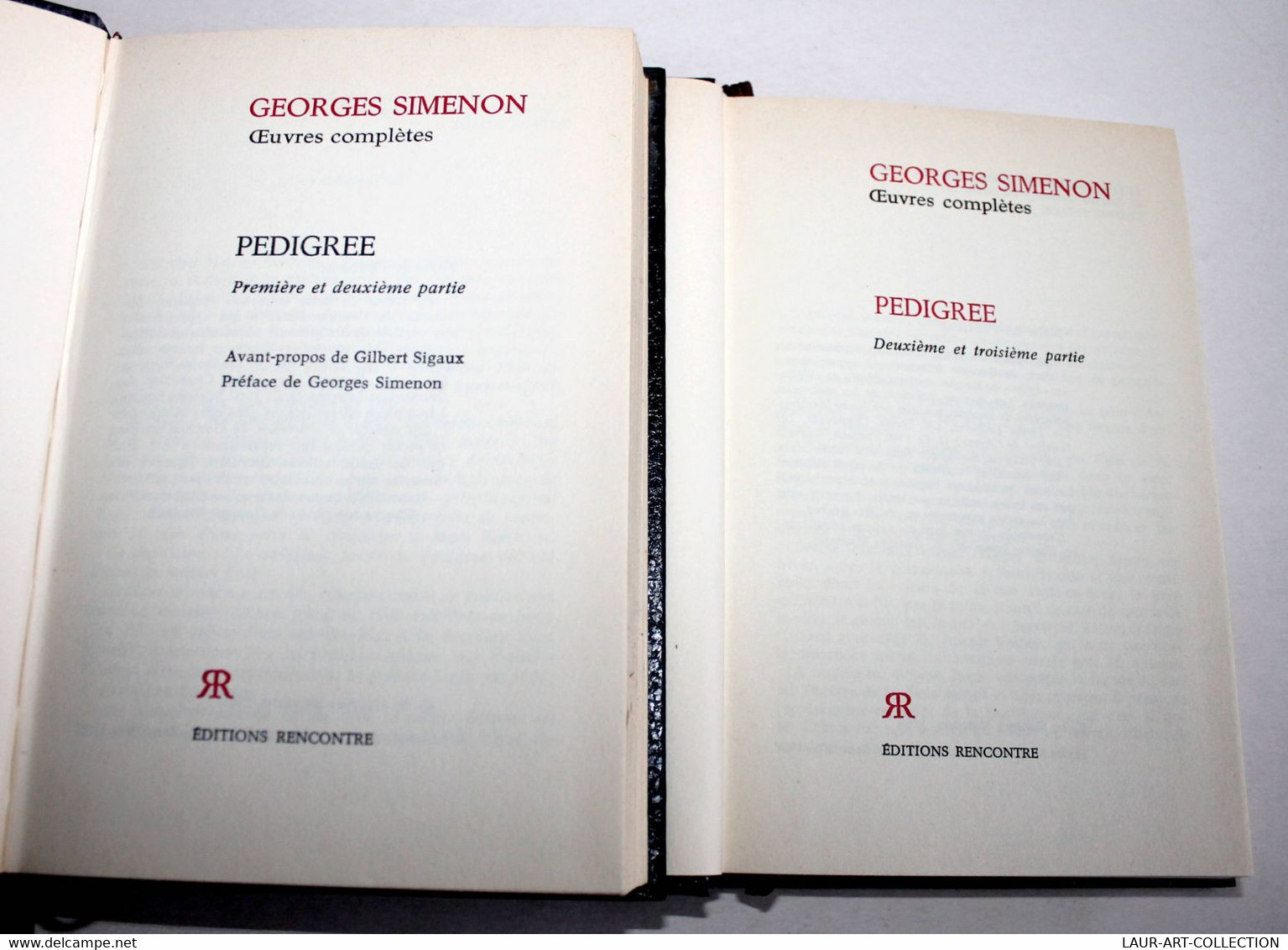 GEORGES SIMENON - OEUVRES COMPLETES N°18 Et N°19: PEDIGREE - TOME I Et II - 1968 / ANCIEN LIVRE DE COLLECTION (2301.267) - Simenon