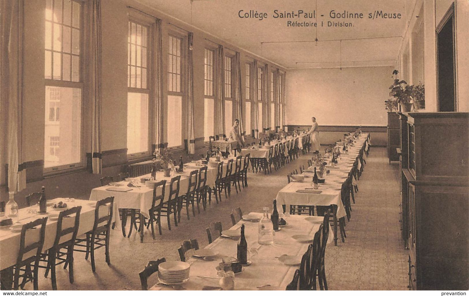 Collège Saint Paul - GODINNE-sur-MEUSE - Salle D'étude 2é Division Et Réfectoire 1é Division - 2 Cartes Circulé - Yvoir