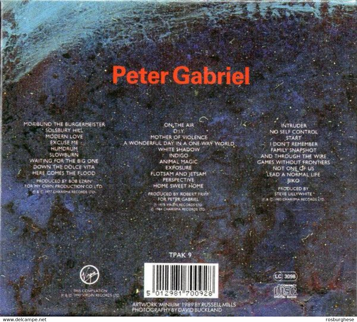 Peter Gabriel Collectors' Edition Box 3 CD PICTURE Nuovi - Edizioni Limitate