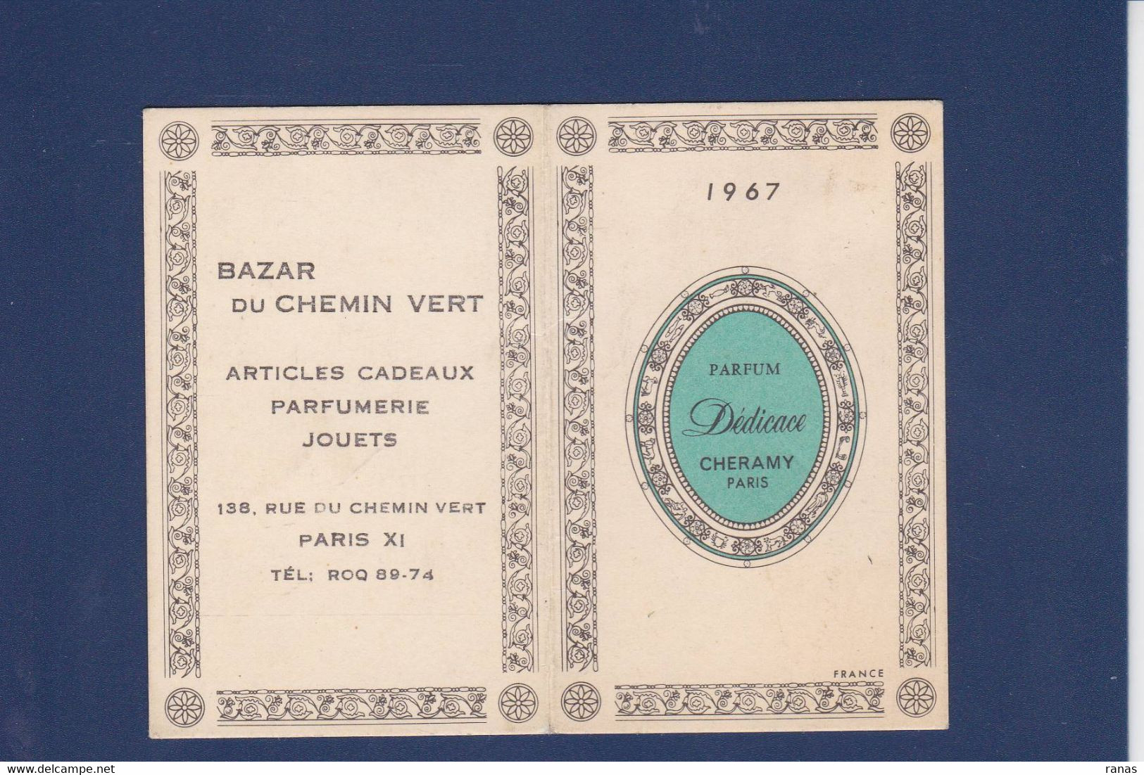 Carte Parfumée > Ancienne Les Parfums Dédicace De Cheramy Calendrier 1967 - Modern (vanaf 1961)