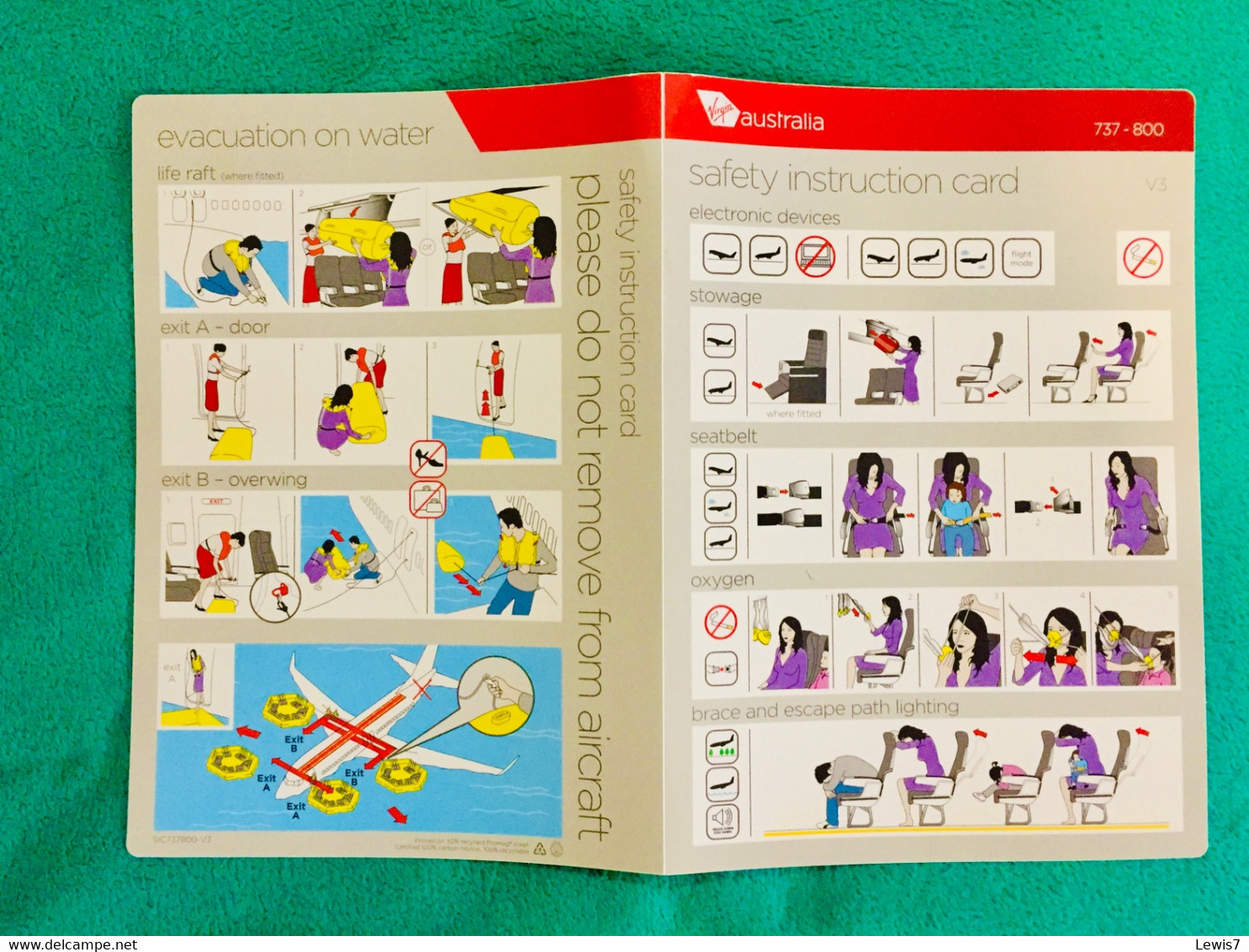 Safety Instruction Card - Virgin - Safety Cards