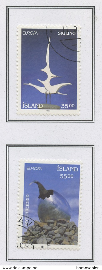 Islande - Island - Iceland 1993 Y&T N°739 à 740 - Michel N°786 à 787 (o) - EUROPA - Gebruikt