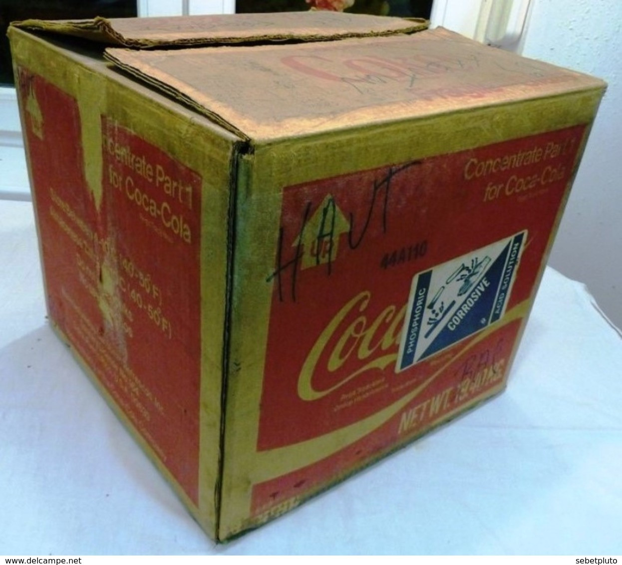 Carton De Bouteilles Coca Cola, Coke, Concentrate, Part 1, Vintage - Soda