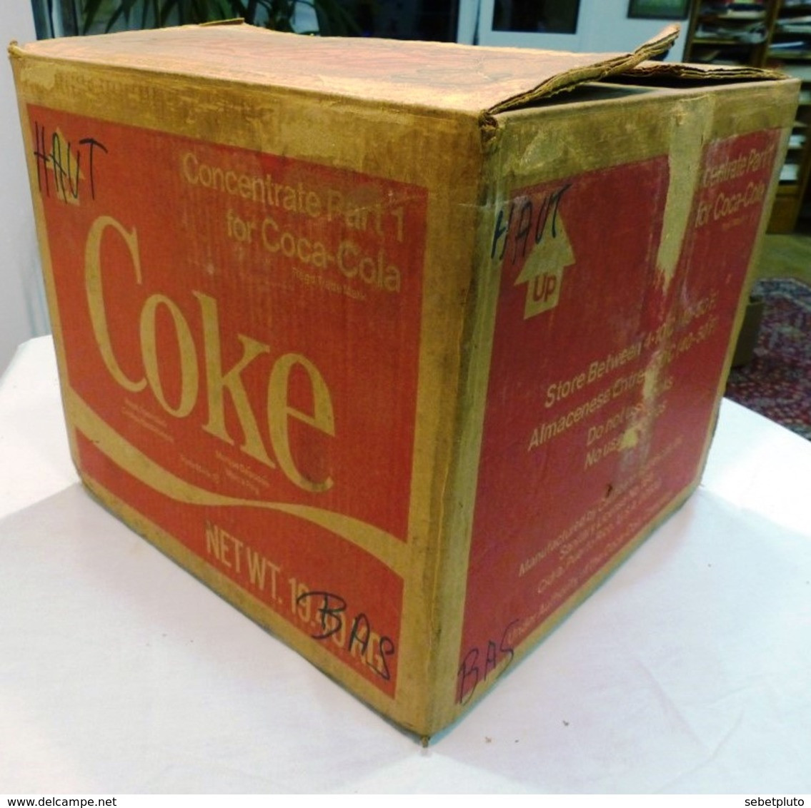 Carton De Bouteilles Coca Cola, Coke, Concentrate, Part 1, Vintage - Soda