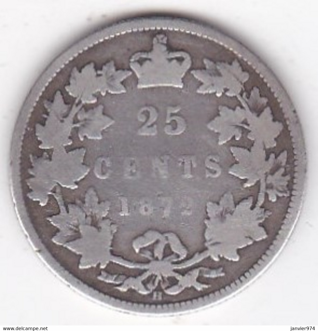 Canada, 25 Cents 1872 H  ,Victoria, En Argent, KM# 5 - Canada