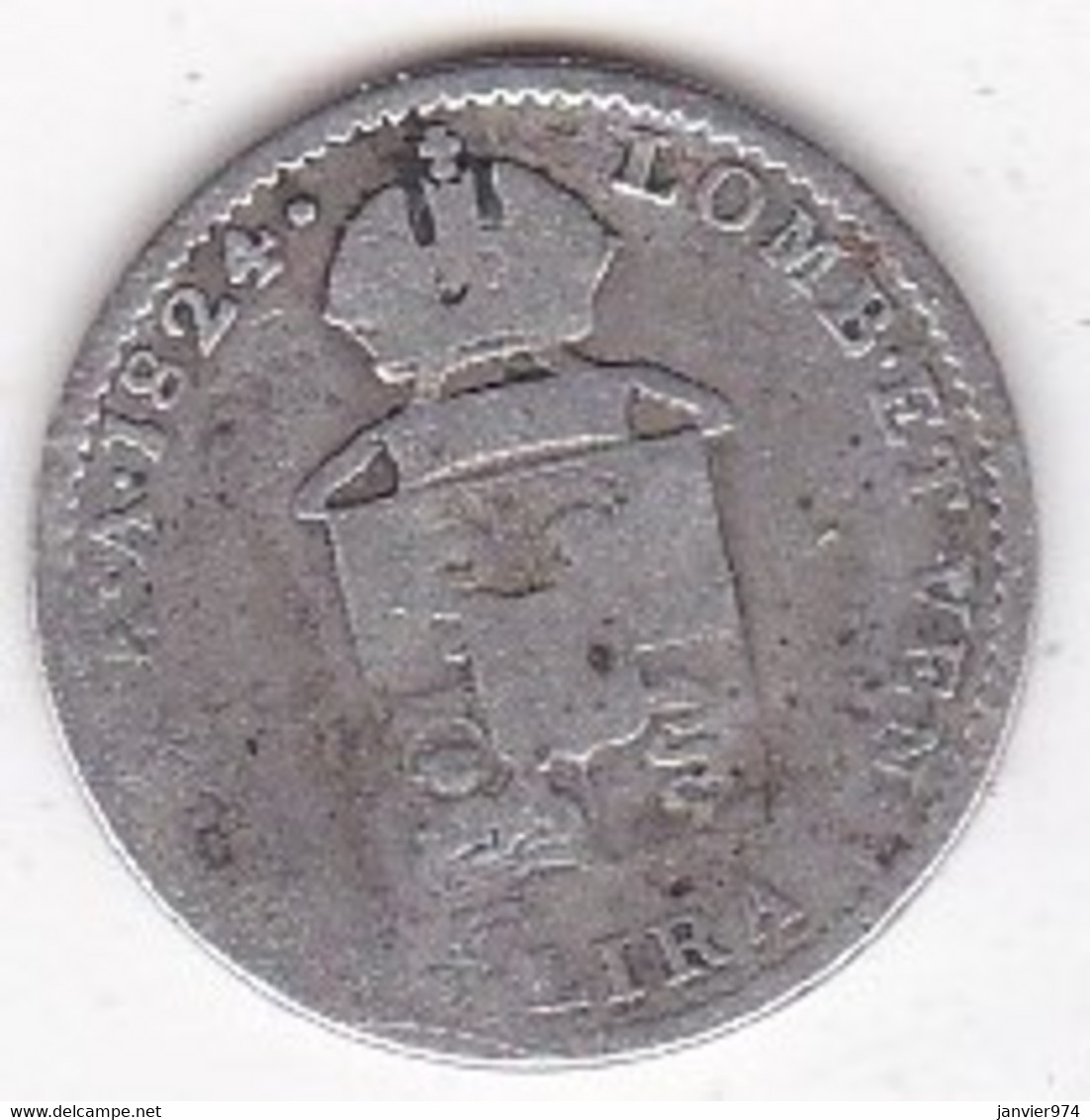 Lombardo-Veneto. 1/4 Lira 1824 V Venezia, Francesco I, En Argent - Lombardije-Venetië