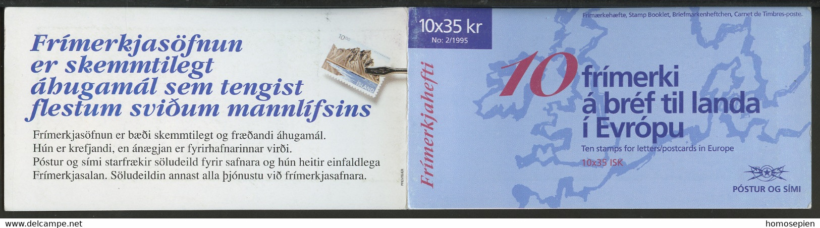 Islande - Island - Iceland Carnet 1995 Y&T N°C777 - Michel N°MH826 *** - 35k EUROPA - Booklets