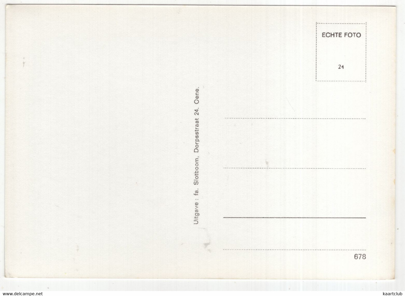 Oene, Kerk  - (Nederland/Holland) - (Uitg.: Fa. Slotboom, Dorpsstraat 24, Oene) - Epe