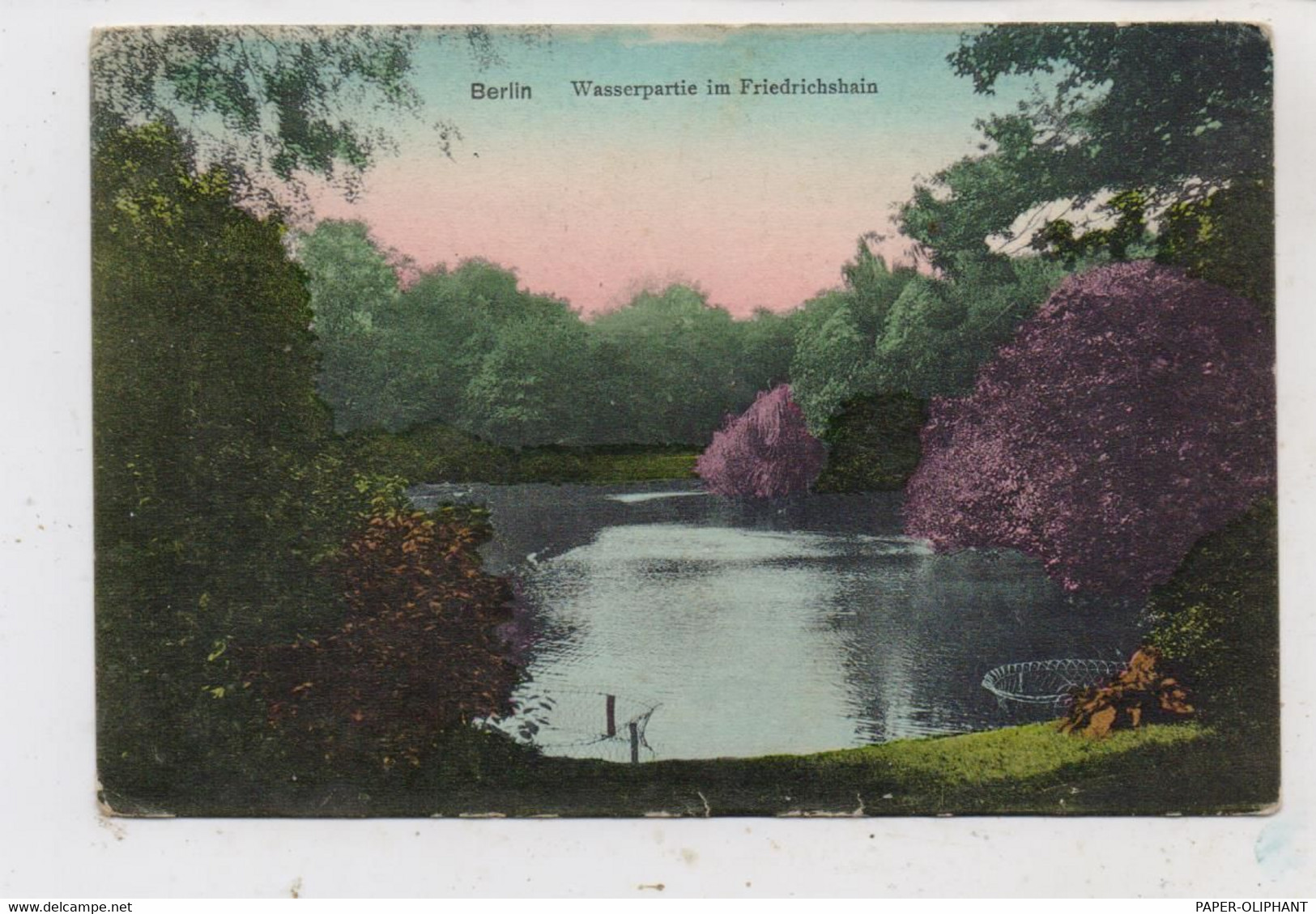 1000 BERLIN - FRIEDRICHSHAIN, Wasserpartie, 1910 - Friedrichshain