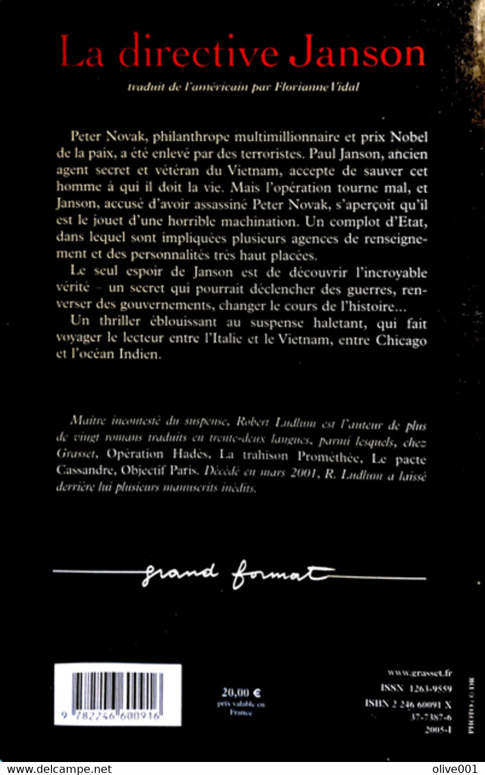 La Directive Janson - Robert Ludlum (Auteur) - Broché -Livre Grand - 549 Pages - ISBN-13  :  978-2286003050 - Non Classés