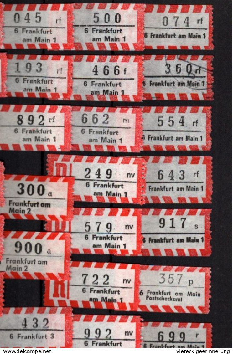 ! Gutes Lot Von 1950 R-Zetteln Aus Frankfurt Am Main, 6000, Einschreibezettel - R- & V- Vignette