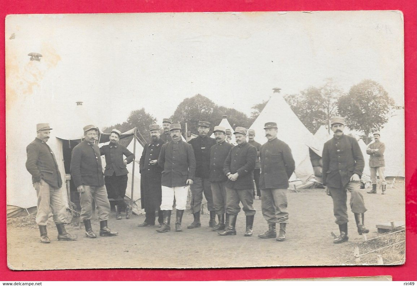 CPA  29eme Régiment D'Infanterie,  Groupe De Poilus, Guerre 14*18, MANOEUVRE, Tentes, Octobre  1915, Dos écrit - Regiments