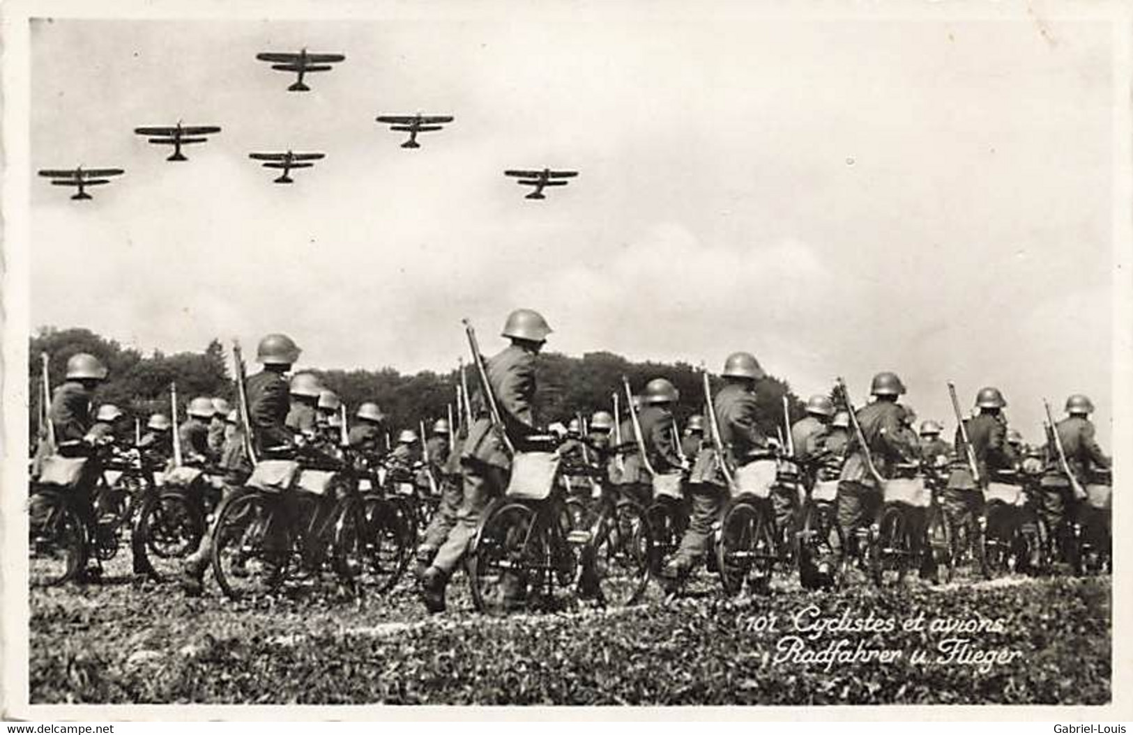 Armée Suisse - Militaire - Schweizer Armee - Cyclistes Et Avions Radfahrer U Flieger Guerre 1939-45 Militaria - Autres & Non Classés