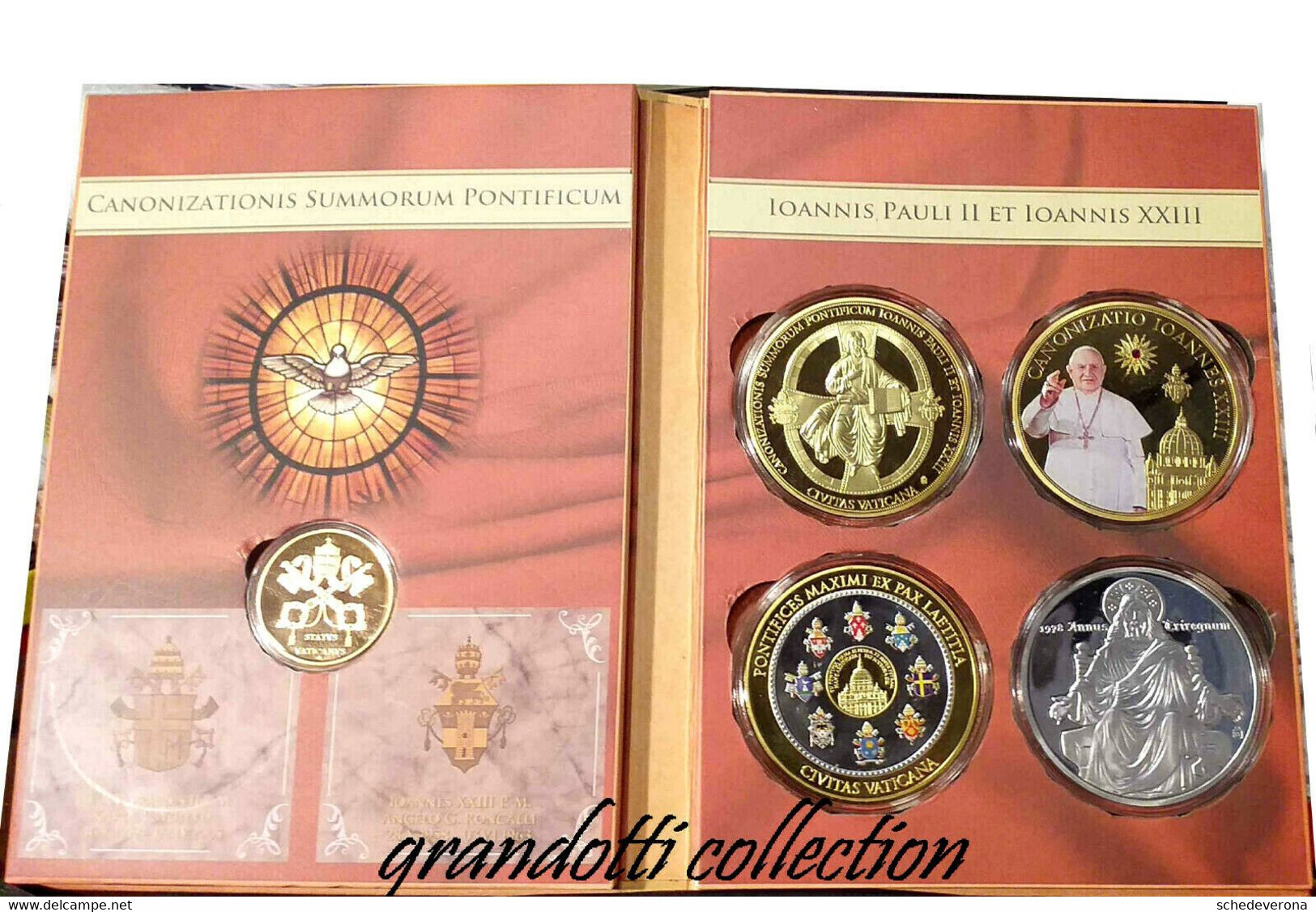 CANONIZZAZIONE PAPA GIOVANNI XXIII E GIOVANNI PAOLO II SERIE MEDAGLIE SET PROOF - Monarquía/ Nobleza