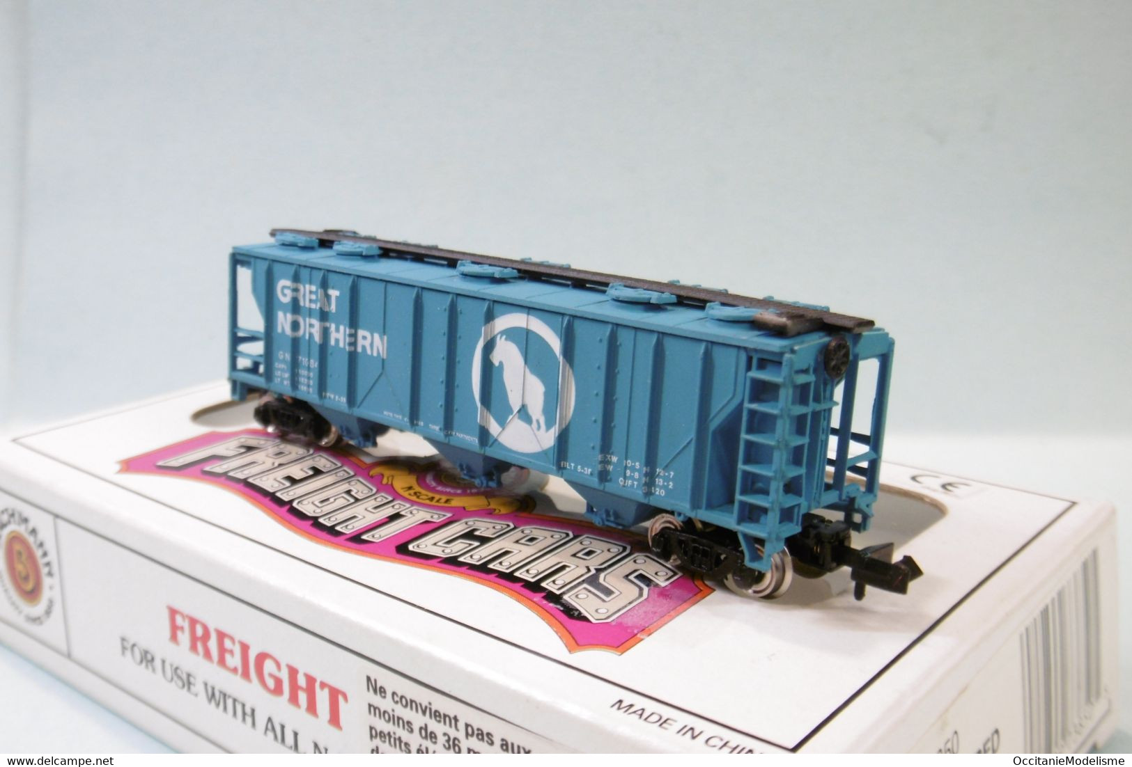 Bachmann - WAGON US 47' Covered Hopper Céréalier Great Northern Réf. 73850 BO N 1/160 - Vagoni Merci