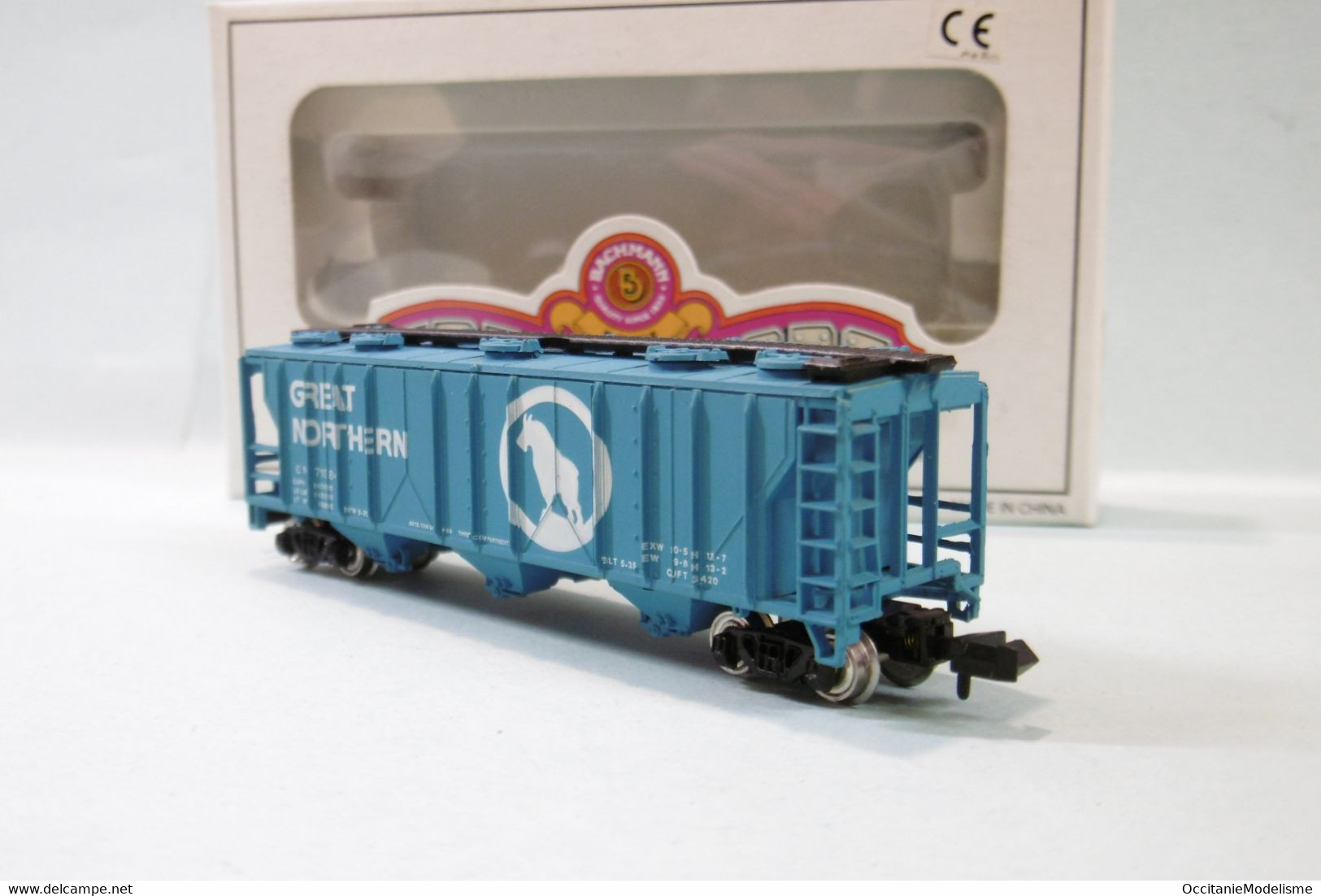 Bachmann - WAGON US 47' Covered Hopper Céréalier Great Northern Réf. 73850 BO N 1/160 - Wagons Marchandises