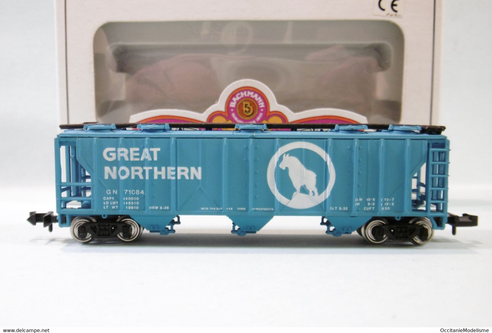 Bachmann - WAGON US 47' Covered Hopper Céréalier Great Northern Réf. 73850 BO N 1/160 - Vagoni Merci