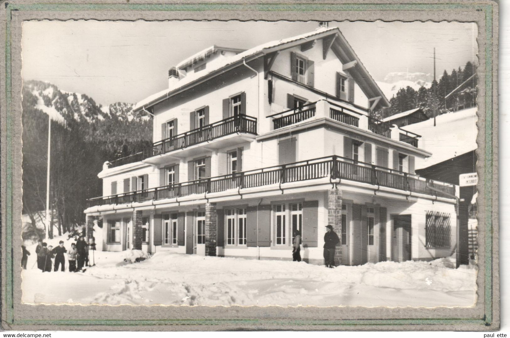 CPSM Dentelée -(Suisse-GD Vaux) - CORBEYRIER - Ecole De Boveau De La Rue De Boveau -  Années 50 - Corbeyrier