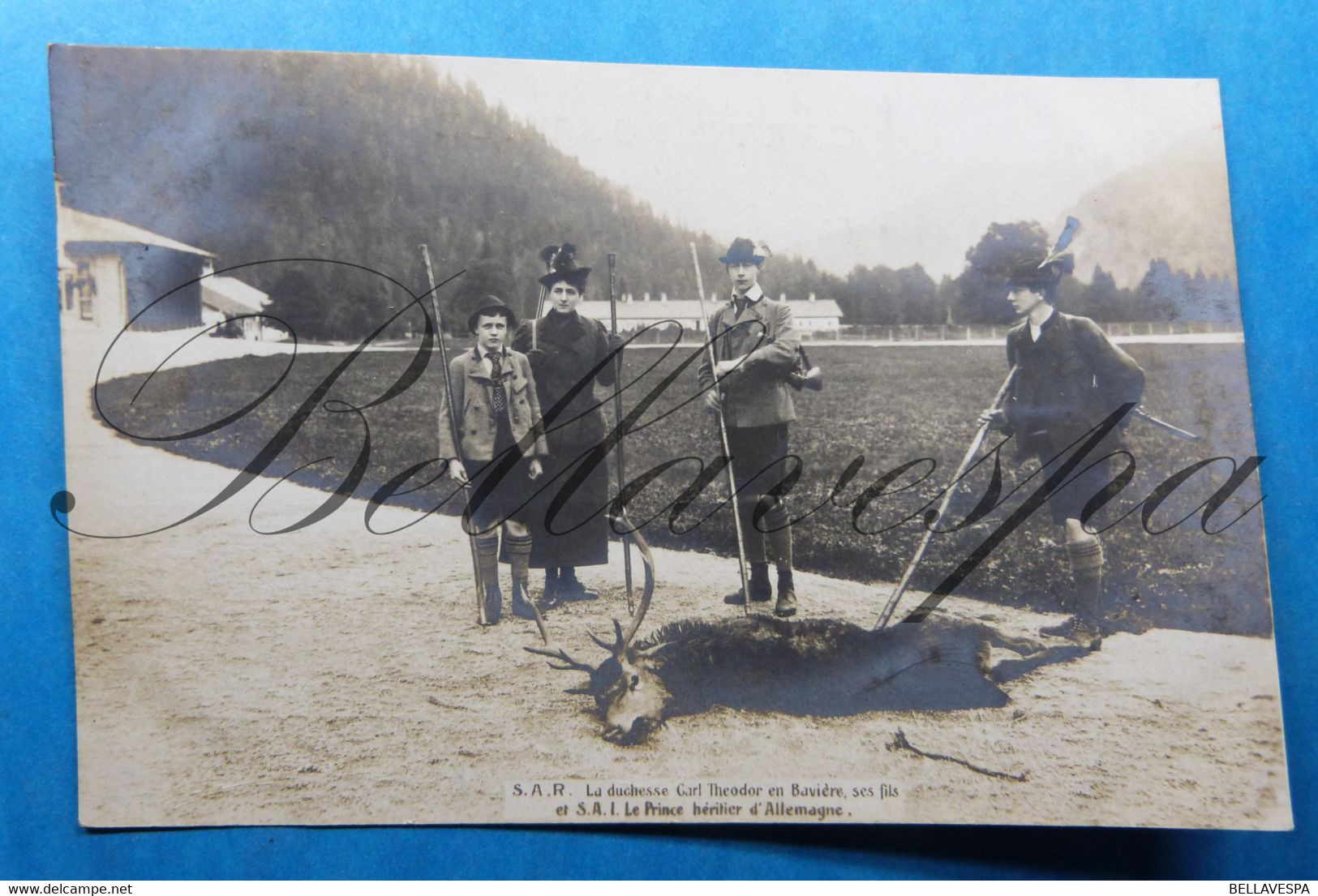 Duchesse Carl Theodor En Baviére Ses Fils Kronprinz Héritier D'Allemagne Auf Der Jagd-Hunt Chasse Jacht Tenue - Chasse