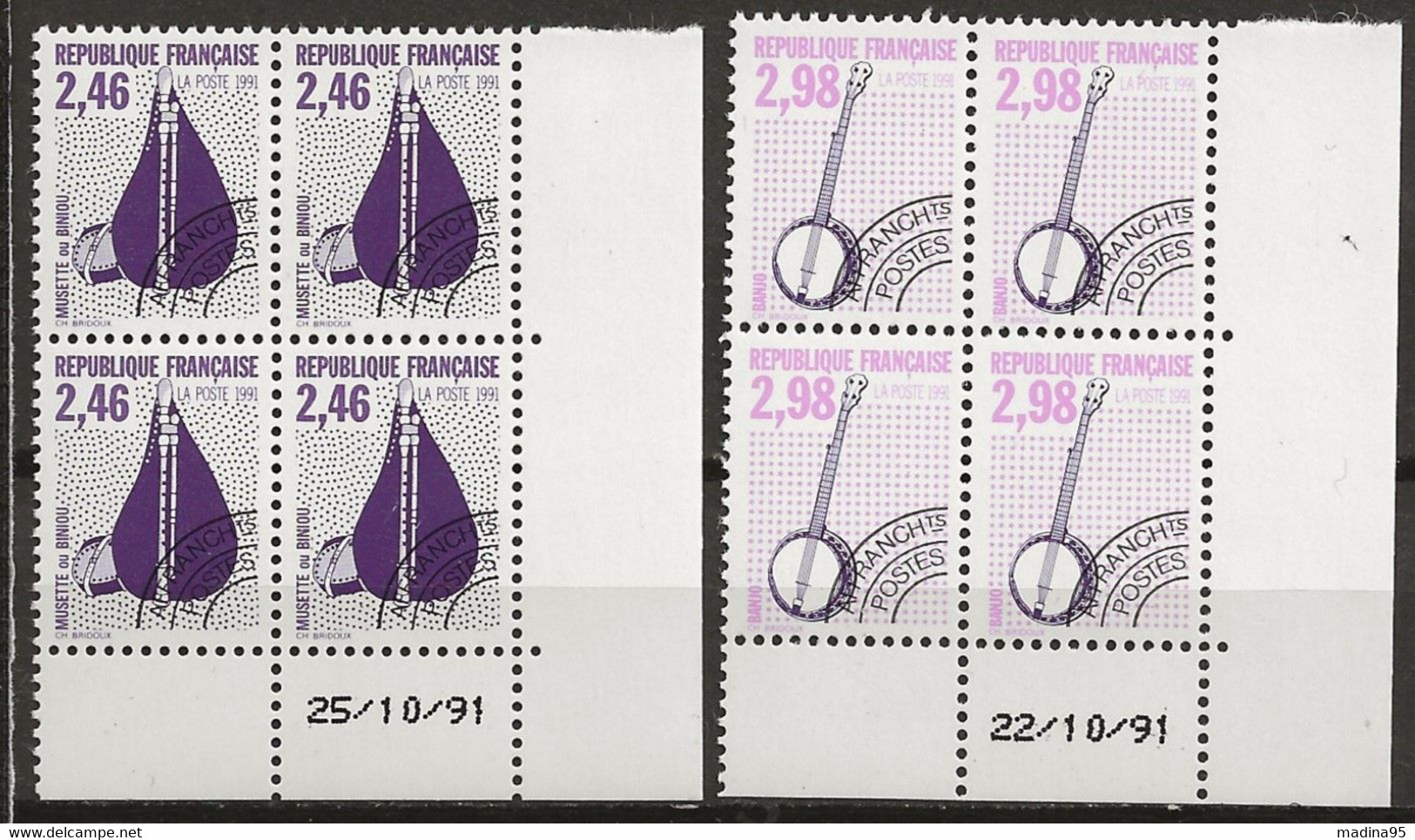 FRANCE: COINS DATES, PREO. **, N° YT 216 (dts12) Et 217 (dts 13), Mill. 1991, TB - 1990-1999