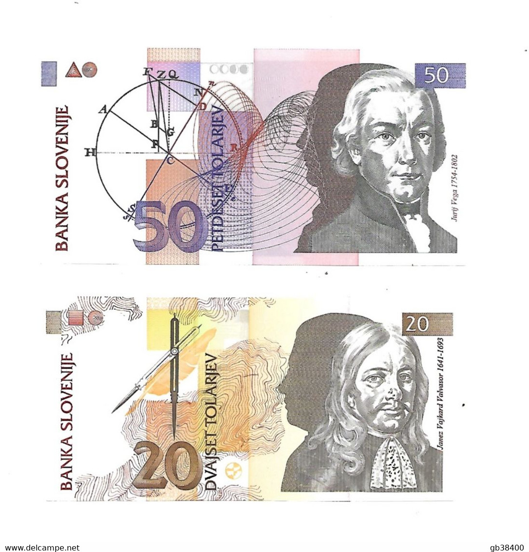 SLOVENIE 2 BILLETS NEUFS REF SLO.01 - Slovénie