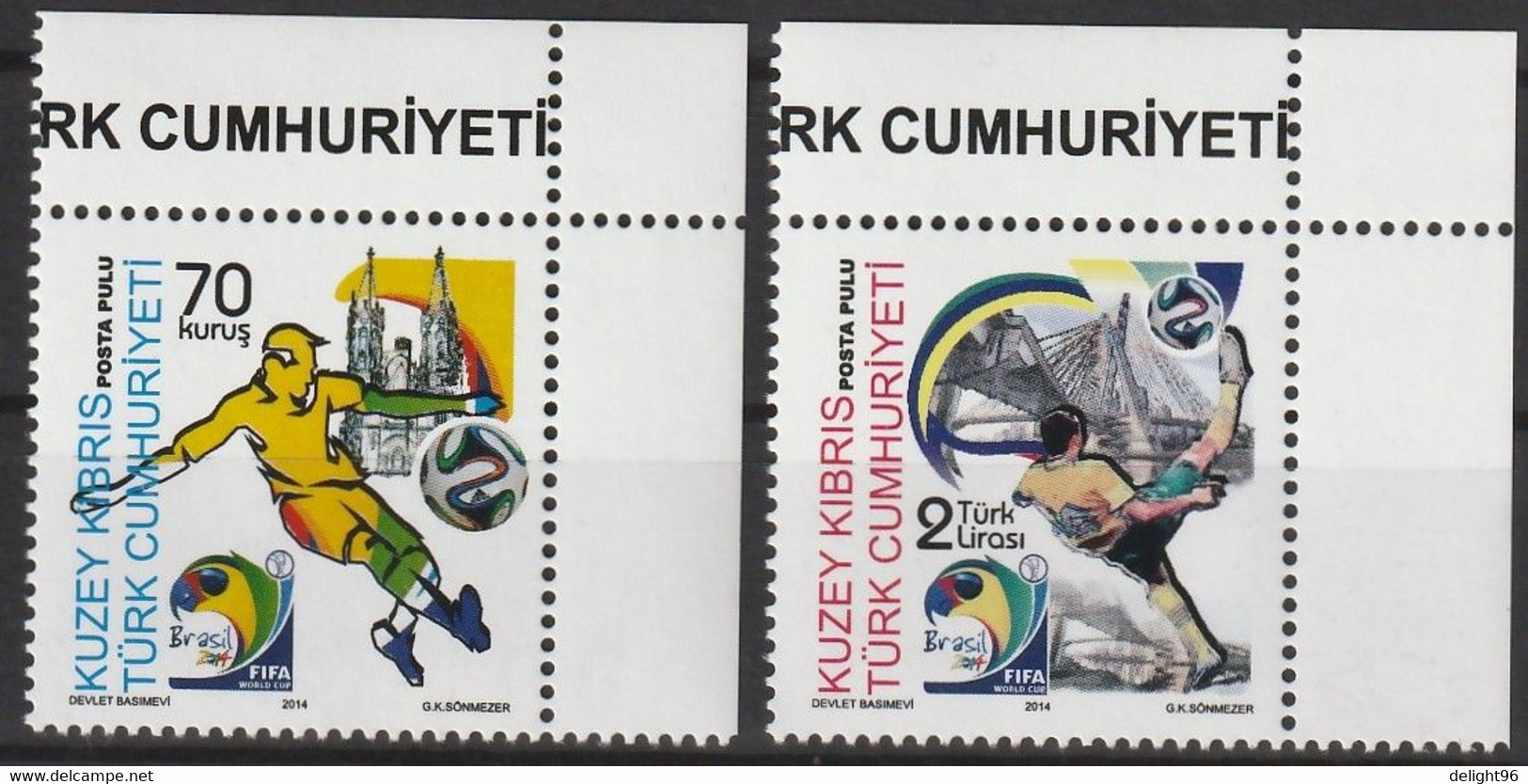 2014 Cyprus (Turkish Post) FIFA World Cup In Brazil Set (** / MNH / UMM) - 2014 – Brasilien