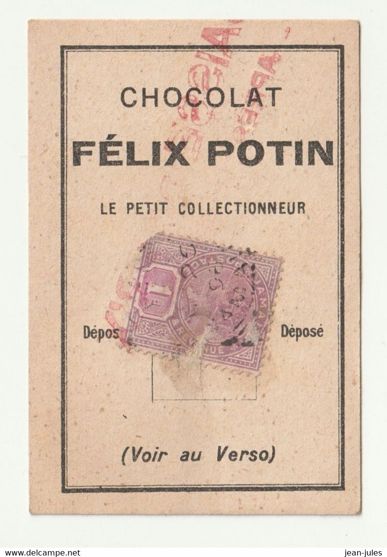 Félix Potin - Chocolat - Le Petit Collectionneur - Timbre Poste 3 - Chocolat