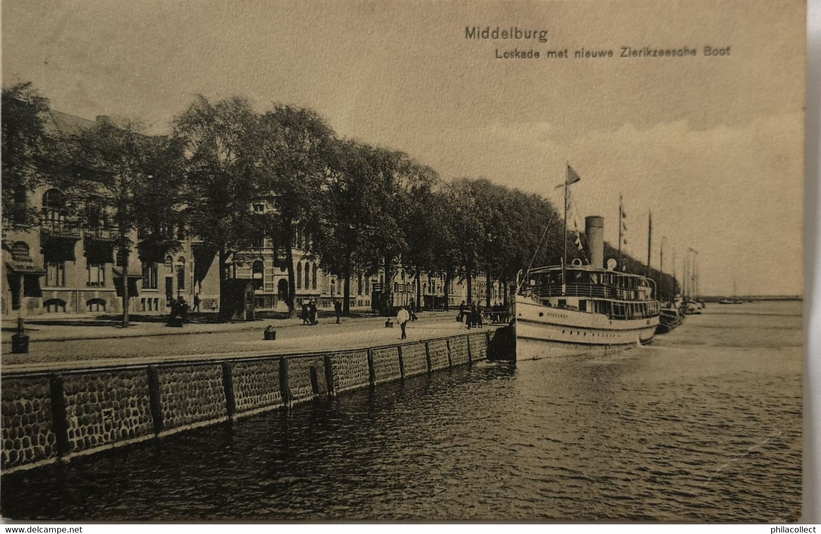 Middelburg  (Zld) Loskade Met Nieuwe Zierikzeesche Boot 1914 - Middelburg