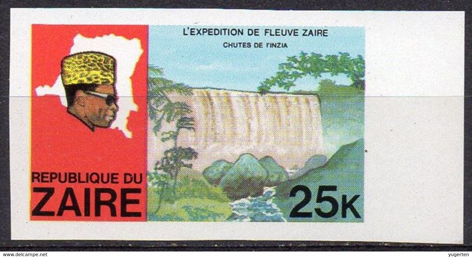 ZAÏRE 1979 - 1v - MNH - IMPERF - River Expedition - Inzia Falls - Rivierexpeditie - Inzia-watervallen Water - Wasser Eau - Wasser