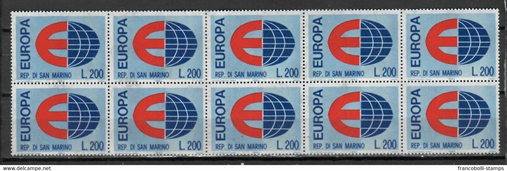 14440) Dealer Stock San Marino 1964 MNH Europa 1v ( X 10 Sets). - Collections, Lots & Séries