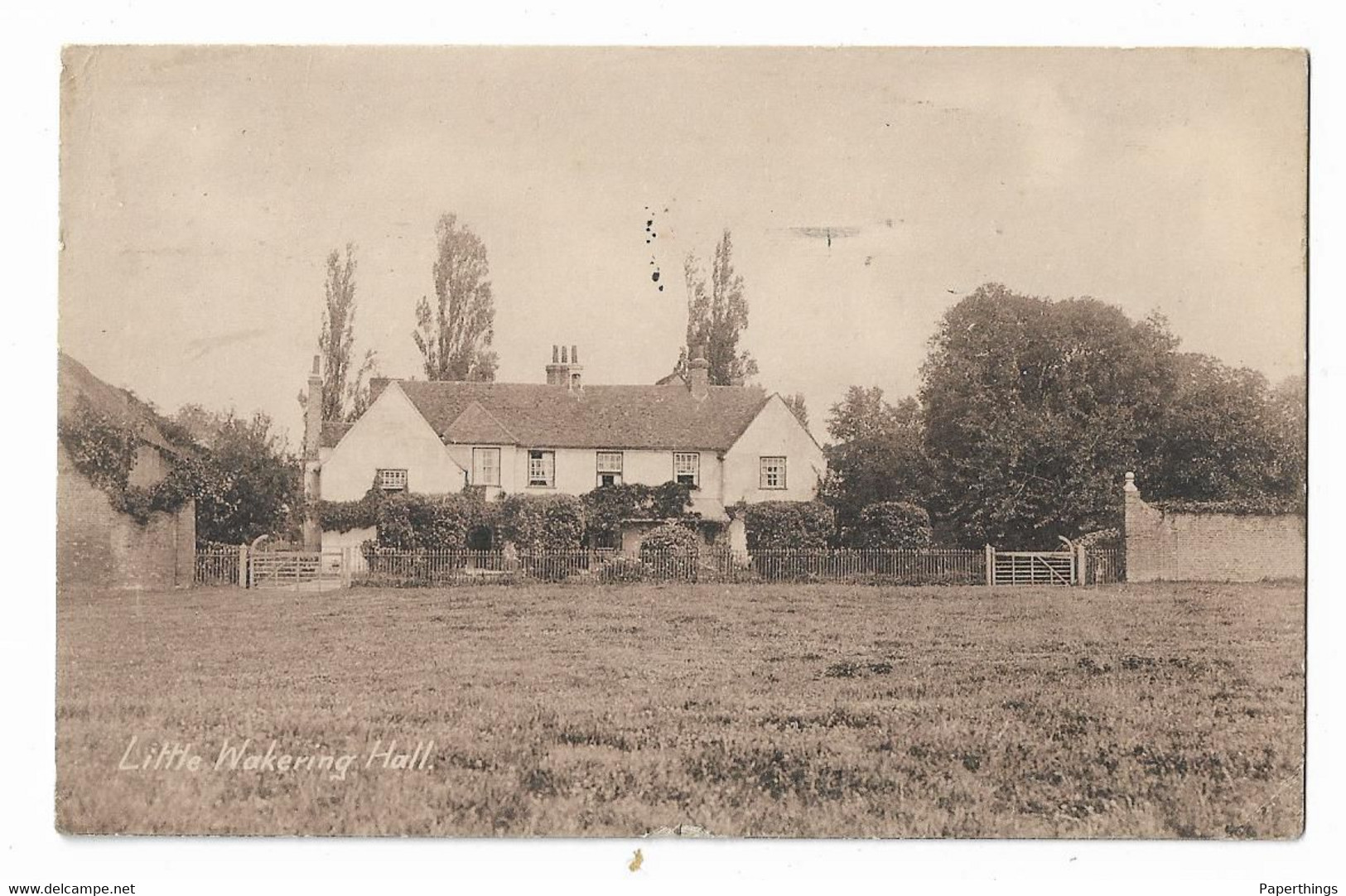 Postcard, Essex, Barling Magna, Rochford, Little Wakering Hall, House, Landscape, 1928. - Southend, Westcliff & Leigh