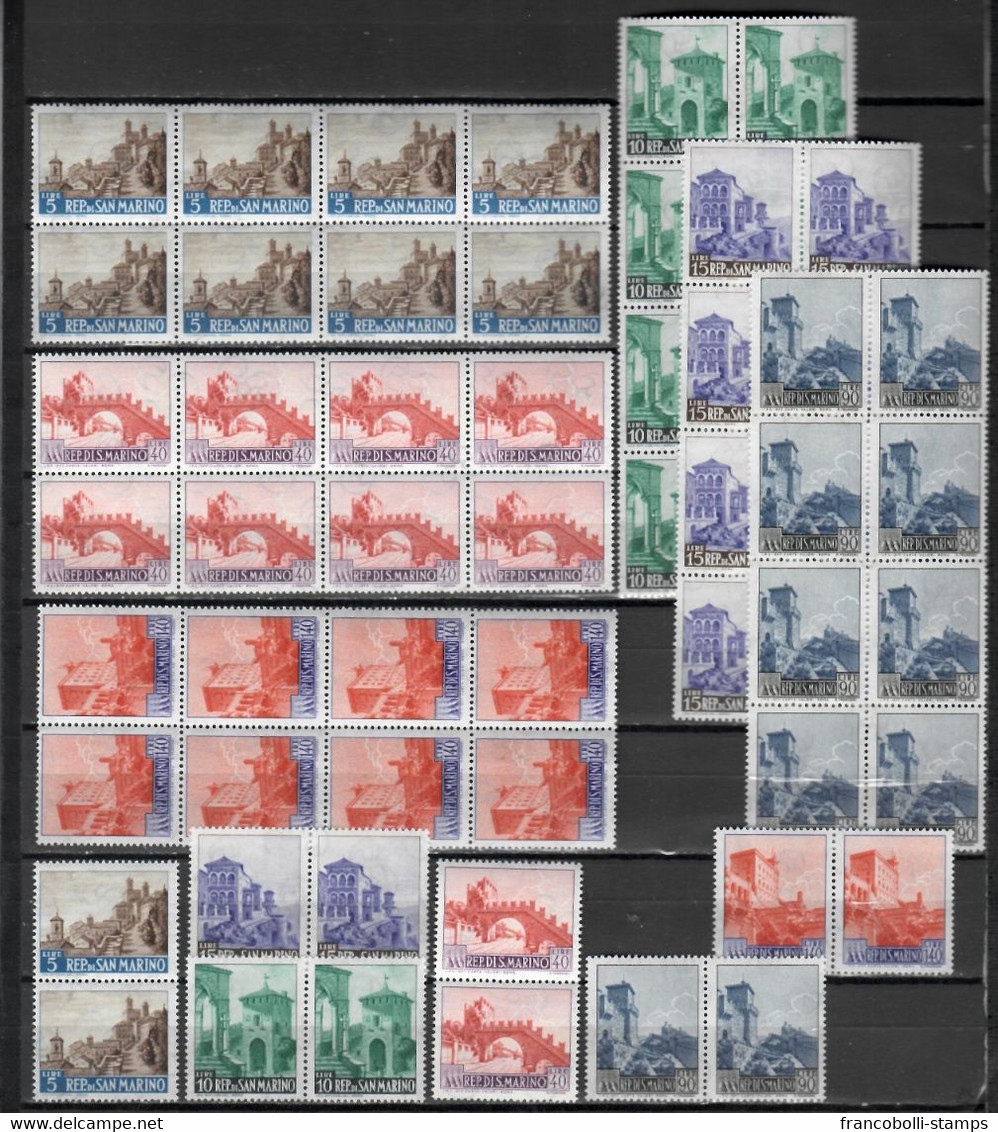 S32569 Dealer Stock San Marino 1966 MNH Vedute Landscapes 6v. (X10 Sets) - Lots & Serien