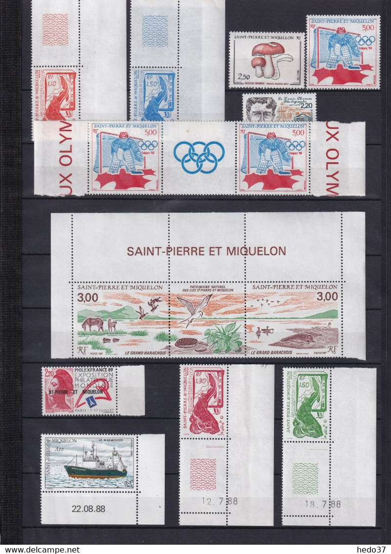 St Pierre Et Miquelon Collection - Timbres Neufs ** Sans Charnière - TB - Collections, Lots & Series