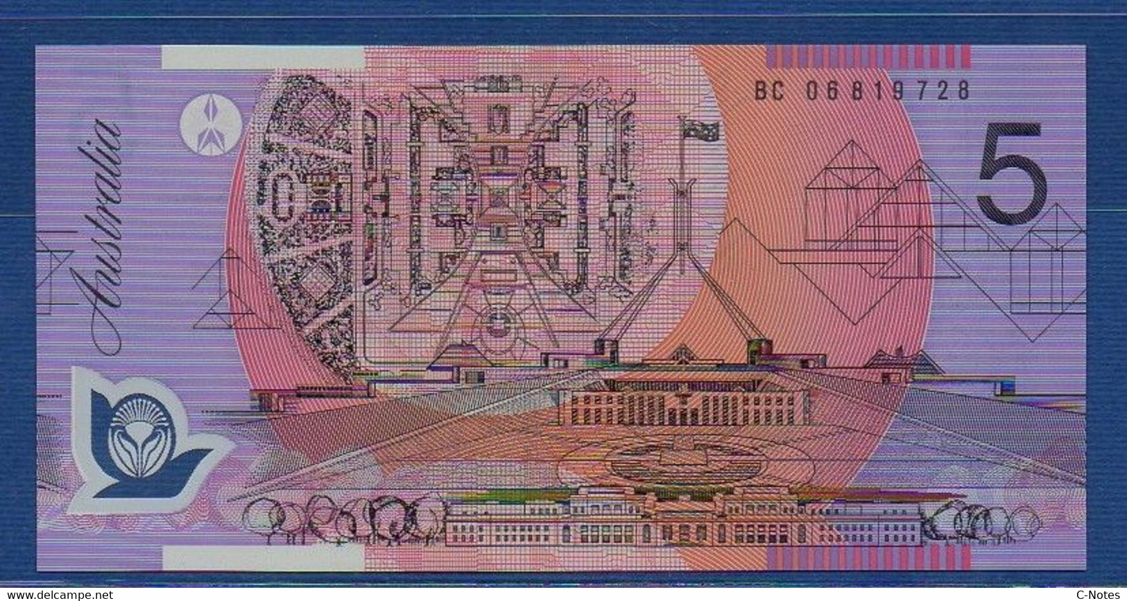 AUSTRALIA - P.57d - 5 Dollars 2006 UNC Serie BC 06 819728 - 2005-... (polymeerbiljetten)