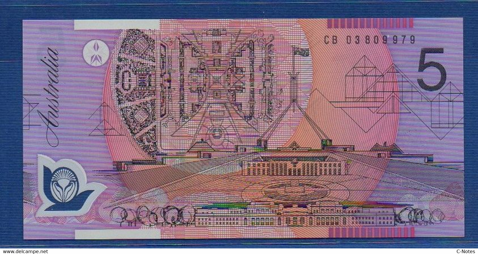 AUSTRALIA - P.57b - 5 Dollars 2003 UNC Serie CB 03 809979 - 2001-2003 (polymer Notes)