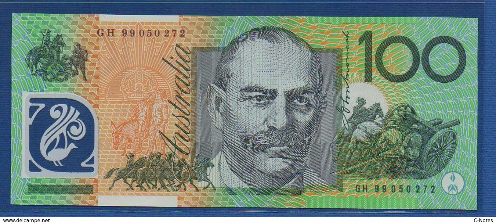 AUSTRALIA - P.55b - 100 Dollars 1999 UNC, Serie GH 99 050272 - 1992-2001 (polymeerbiljetten)
