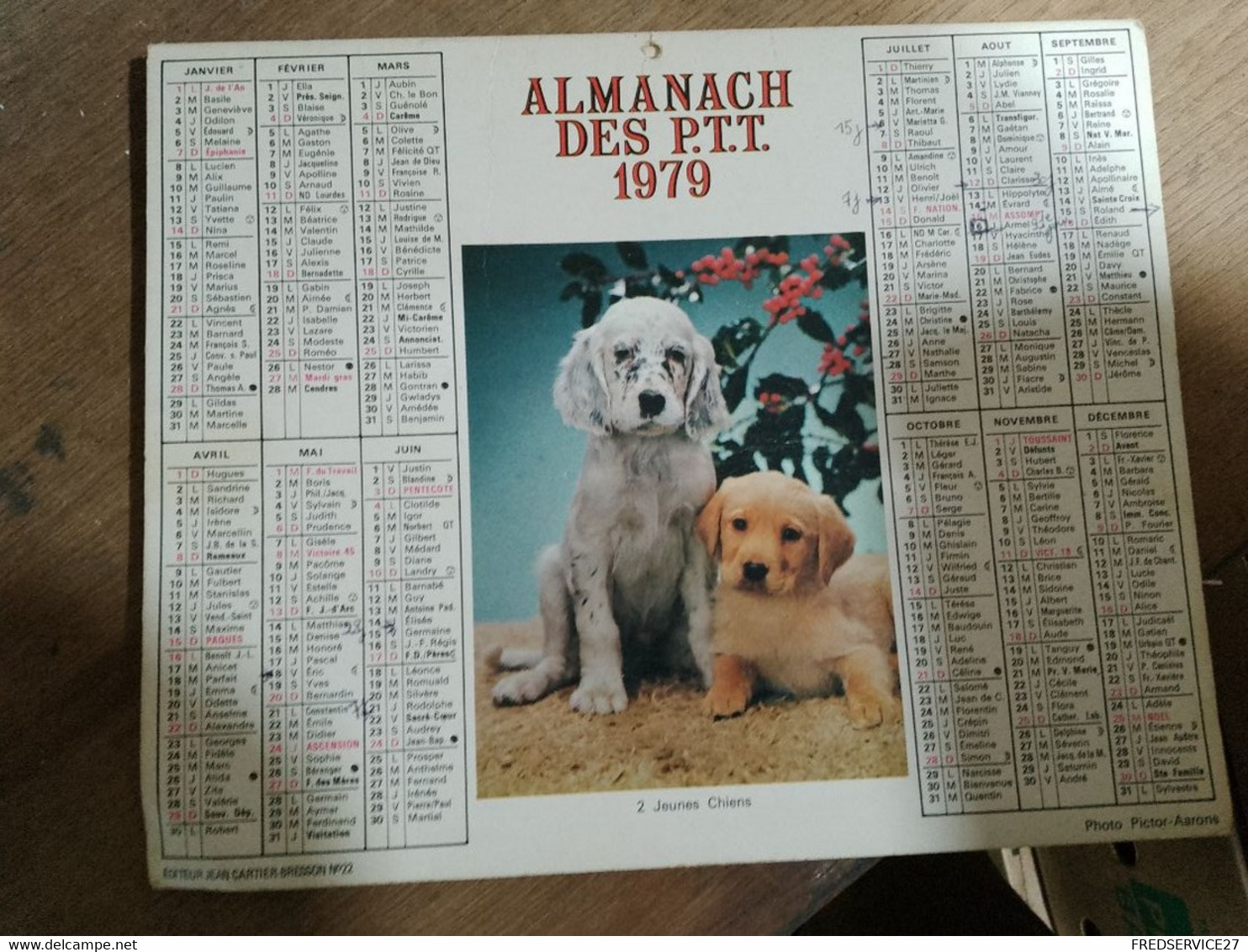 71 // CALENDRIER DES P.T.T  1979 - Formato Grande : 1971-80