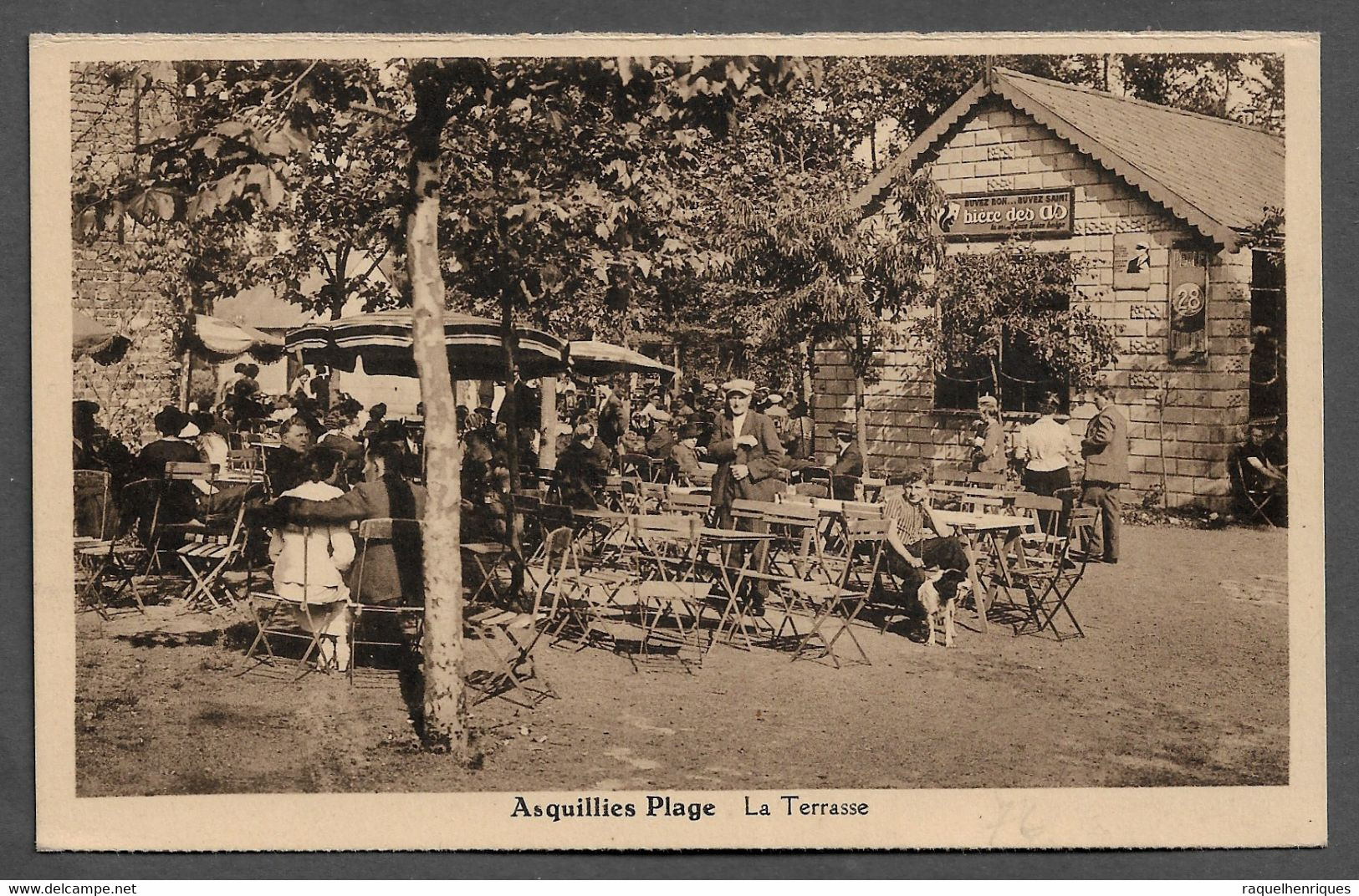 CPA BELGIUM - ASQUILLIES PLAGE - LA TERRASSE (PLB#03-189) - Quévy