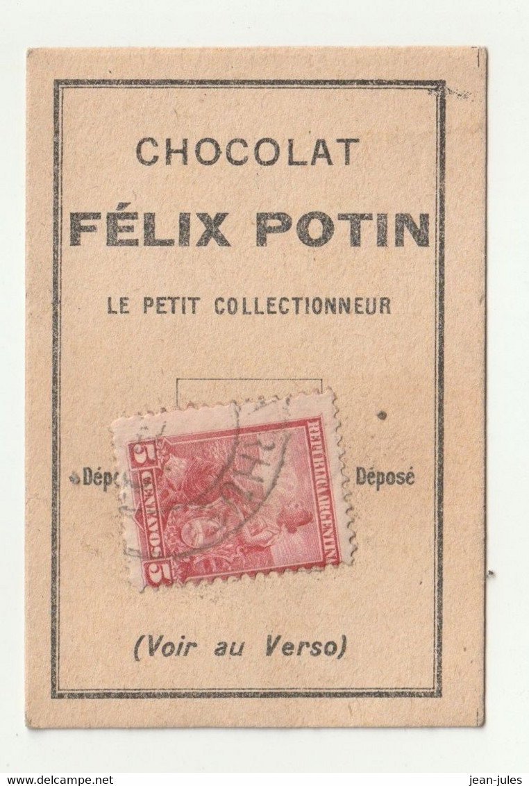 Félix Potin - Chocolat - Le Petit Collectionneur - Timbre Poste 34 - Chocolat
