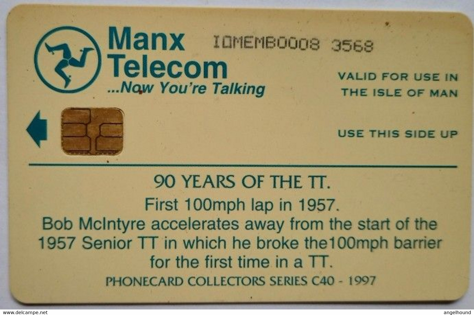 Isle Of Man £3 - 33 Units "  Bob McIntyre , 90 Years Of The TT, First 100mph Lap In 1957 " - Isle Of Man