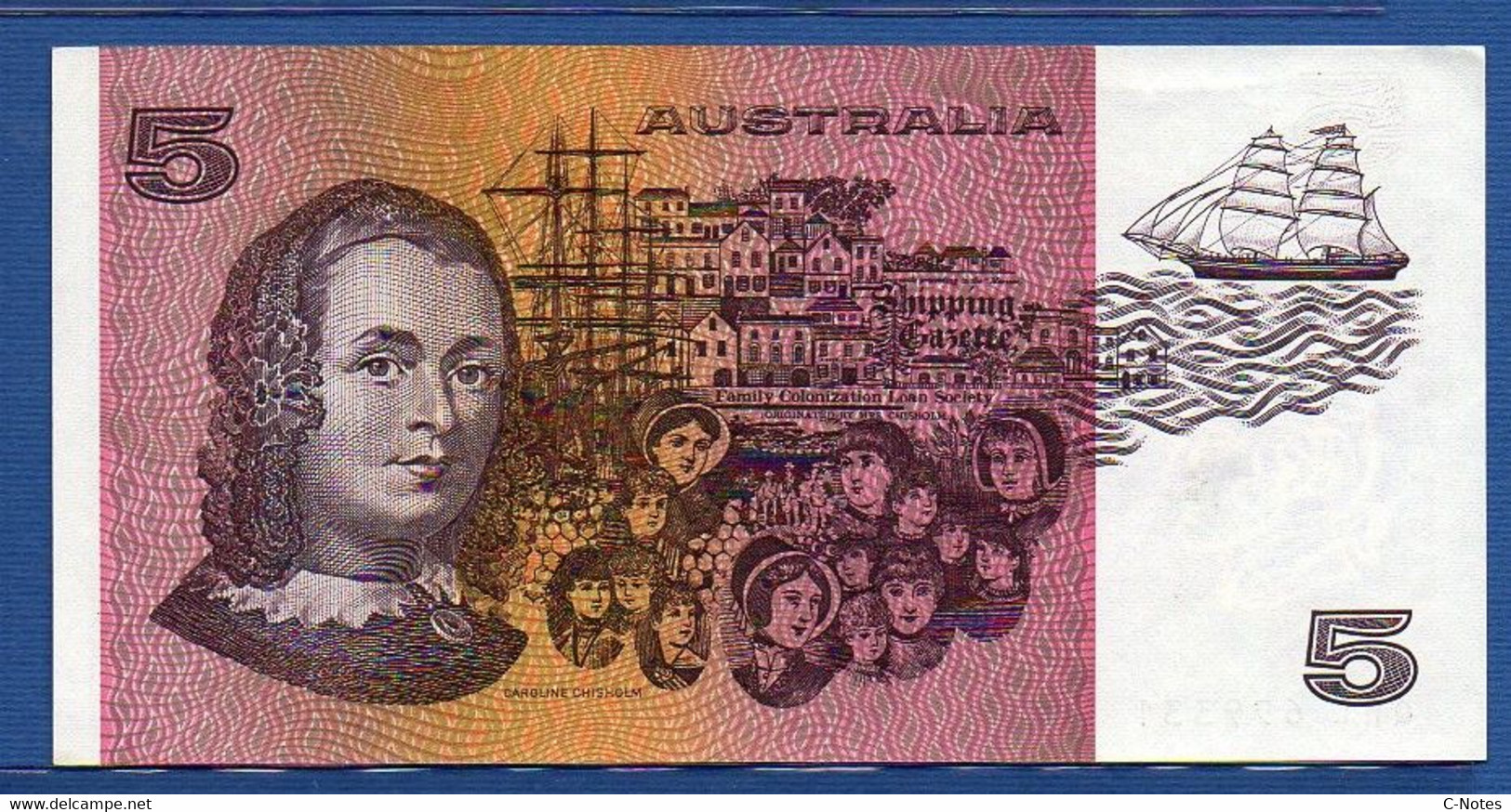 AUSTRALIA - P.44g - 5 Dollars (1974-1991) XF/AU, Serie QHL 699331 - 1974-94 Australia Reserve Bank (papier)