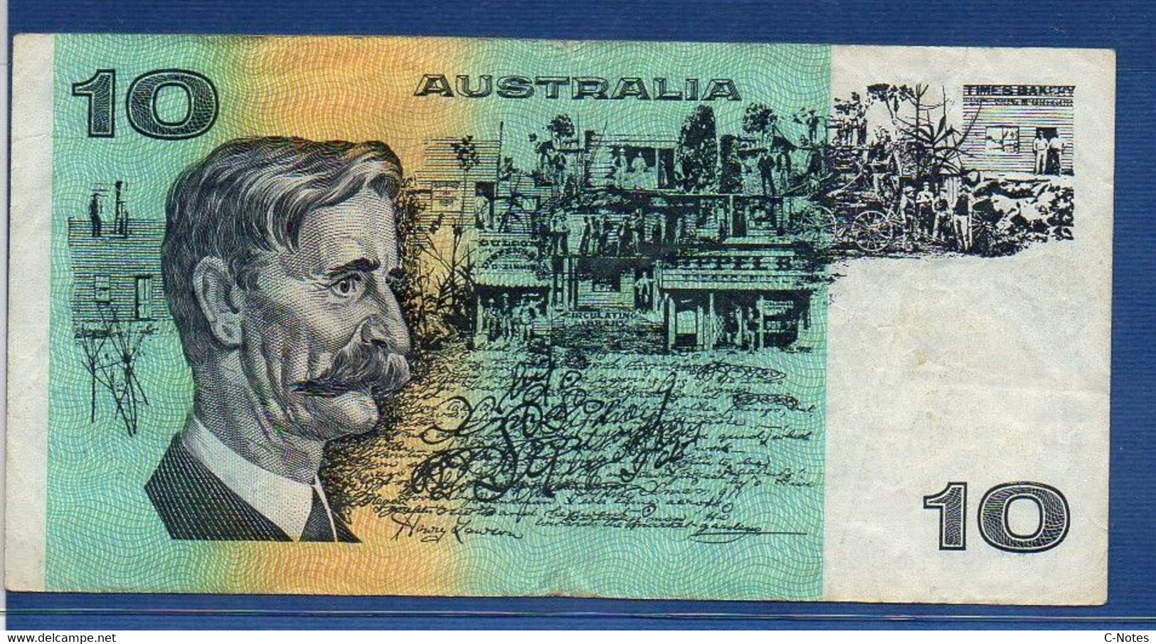 AUSTRALIA - P.45e - 10 Dollars (1974-1991) AVF, Serie UNQ 981606 - 1974-94 Australia Reserve Bank