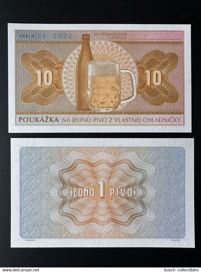 2022 Matej Gabris Slovakia Poukazka Jedno 1 Pivo Bier Beer Bière 10° SPECIMEN ESSAY Tirage Limité - Fiktive & Specimen